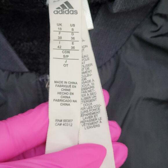 ADIDAS Jacket Womens Small 18x19 Black Lined - Picture 5 of 15